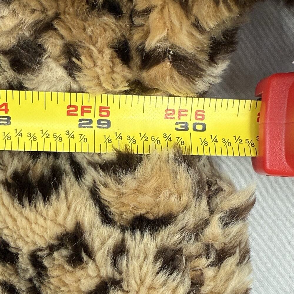 Vintage STUNNING Donnybrook Leopard Faux Fur Swing Coat Size Large Button Jacket - Picture 9 of 10
